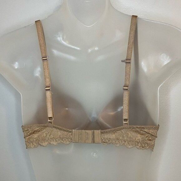 SO Intimates Beige Lace Padded Underwire Bra Size 34B - Picture 2 of 8